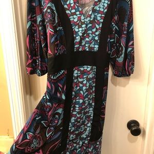 Empire waist dress, tie back, knee length